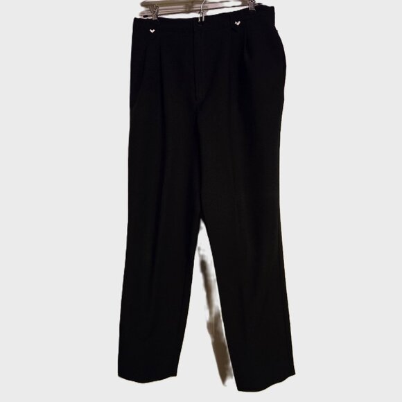 Fundamental Things Black Trouser Slacks Dress Pants, Straight Leg, Women's 10P - Picture 1 of 4